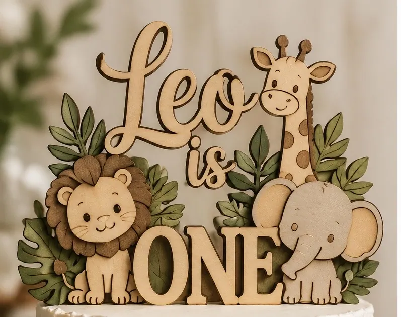 Wedding cake topper — rustic style