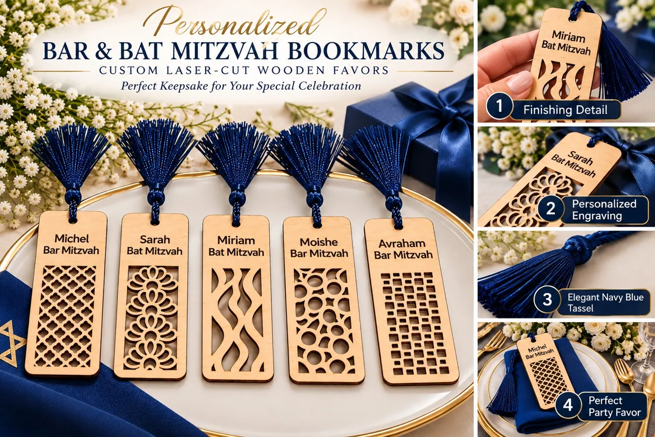 Personalized engraved bookmarks