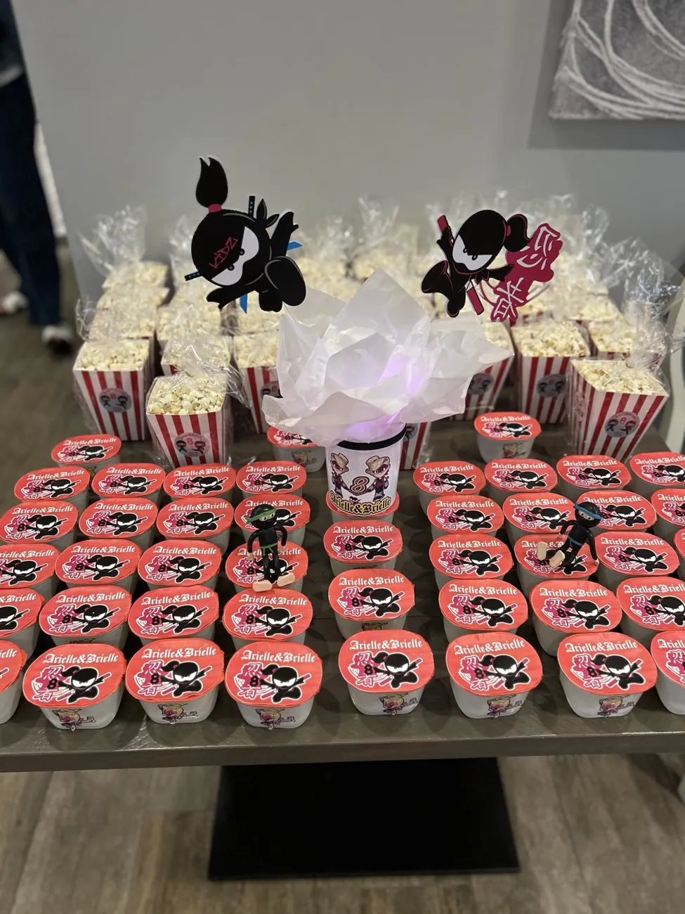 Ninja party favor table