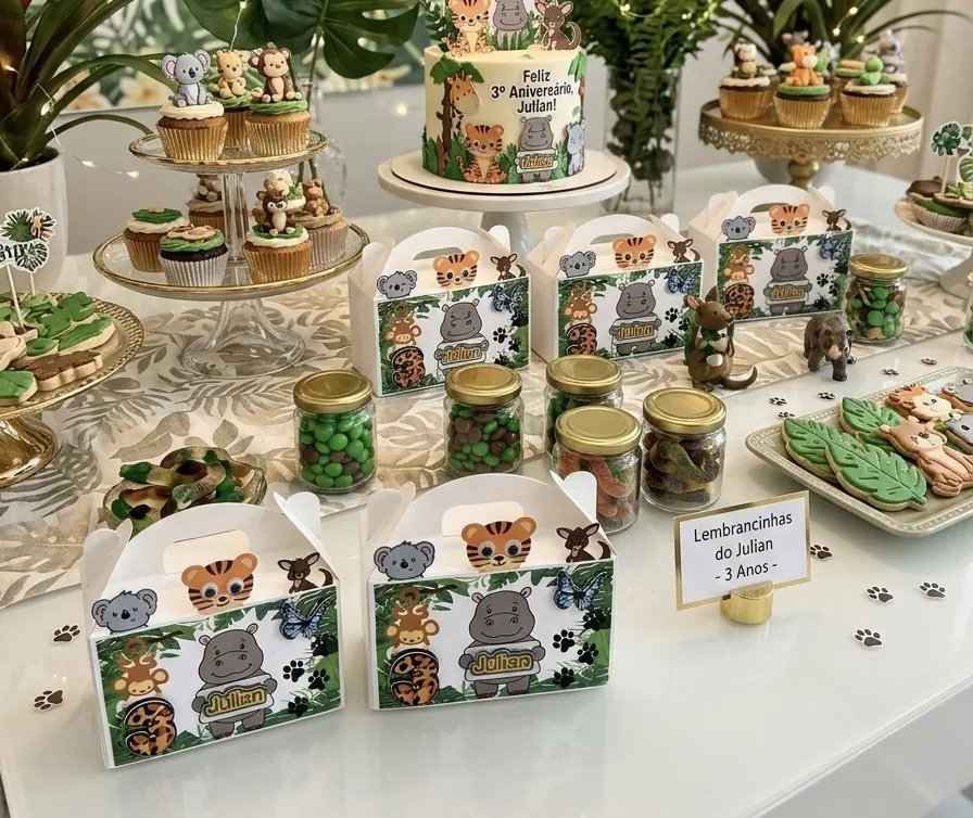 Safari birthday favor boxes